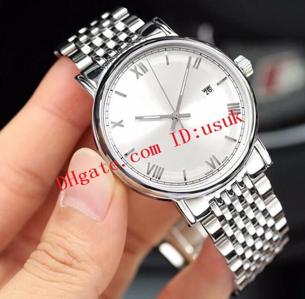 

new version 3 style luxury watch constellation stainless steel bracelet 39mm automatic mens wrist watch fashion men watches, Slivery;brown