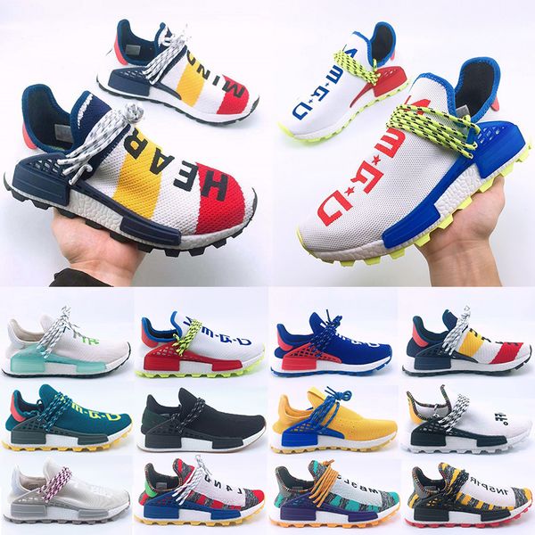 

Hot Sale Human Race Hu trail Running shoes Men Women Pharrell Williams Yellow noble ink core Black Designer Sports Trainers Sneaker 36-47