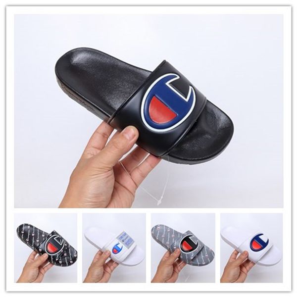 

2019 new arrival champion flip flop fa hion lipper men women ummer beach lipper ca ual andal cuff hoe ize 36 45, Black