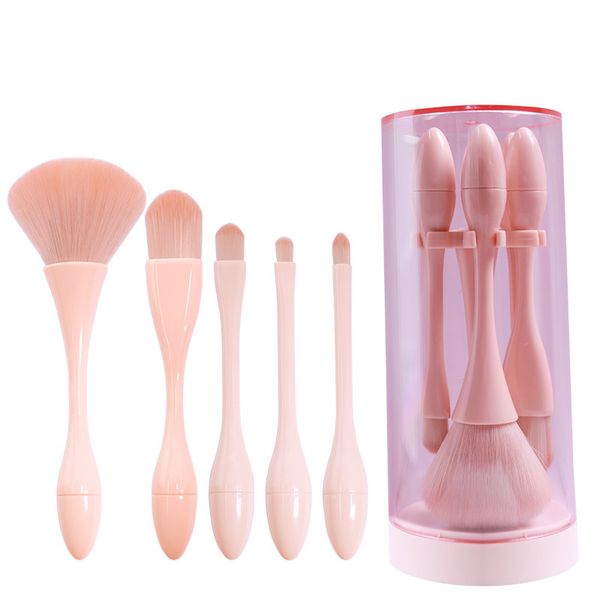 

d5pcs travel portable mini eye makeup brushes set eyeshadow eyeliner eyebrow brush lip make up brush kit professional
