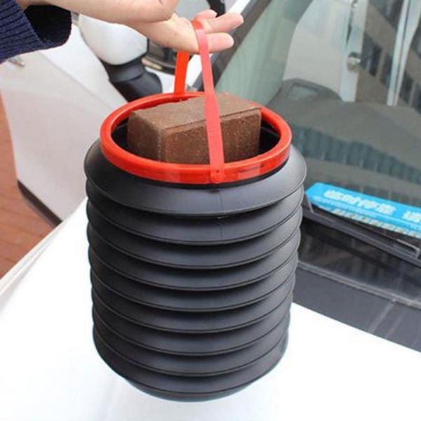 

car trash can portable wide use garbage contain easy install waterproof foldable car trash can reusable hanging seat organizer
