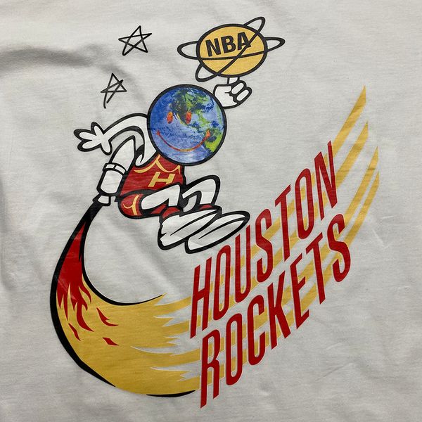 

logan rockets limited printed co-branded ins high street fashion short sleeve, Red