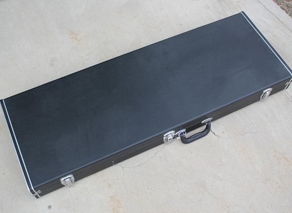 

universal black rectangular electric guitar/bass hardcase,size/logo/color can be customized as required