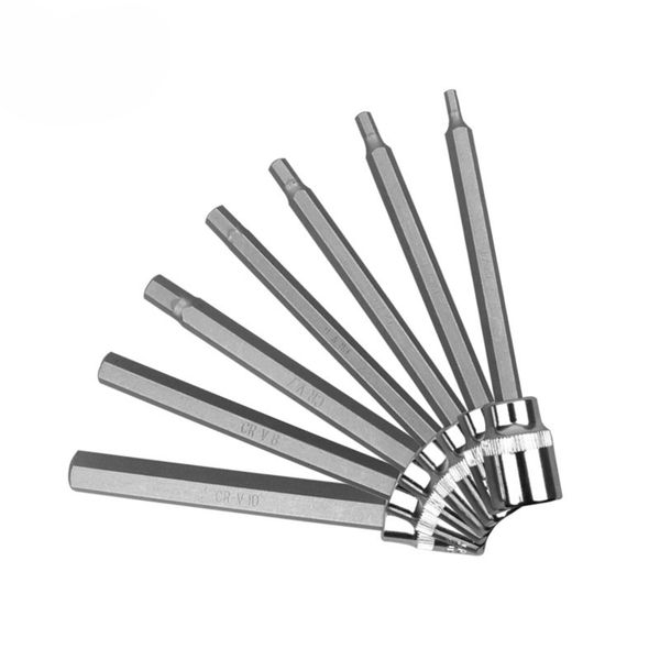 

au long ball ended hex allen key socket bit set 3/8 drive 3/4/5/6/7/8/10mm tool