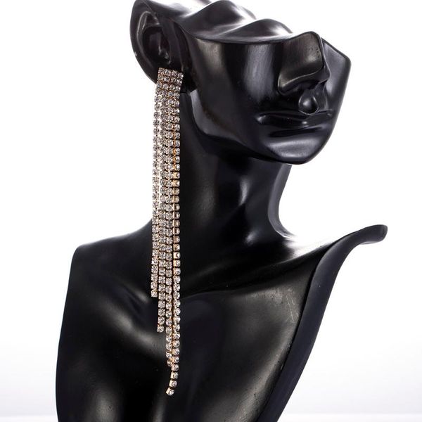 

bohemian tassel earrings for women vintage hanging dangle drop stud long earring 2020 female fashion statement jewelry korean, Golden;silver