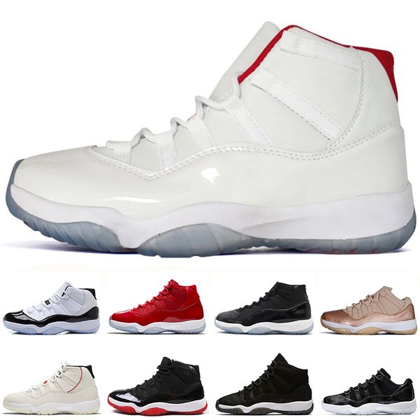 

11s Platinum Tint Cap and Gown Men Basketball Shoes Gym Red Bred Barons Space Jams 11 University Blue mens sports Sneakers designer trainers