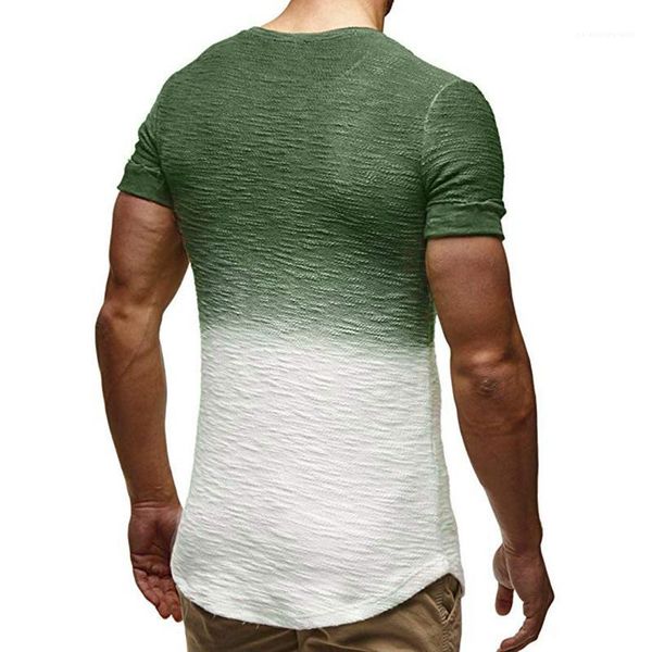 

футболка тонкий круглый вырез с коротким рукавом мужская одежда повседневная bresthable тройники мужские летние дизайнерские colorblock homm, White;black