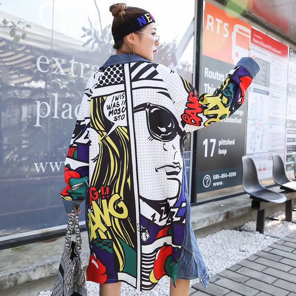 

qing mo women beauty print appliques coat lady vintage style elegant outwear 2019 autumn fashion coat for women zqy1356, Tan;black