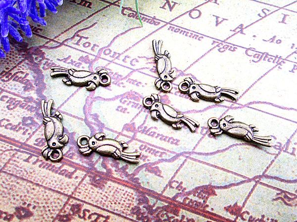 

120pcs--parrot charms, antique bronze parrot pendants / charms, birds charms, jewelry making 20x8mm, Bronze;silver