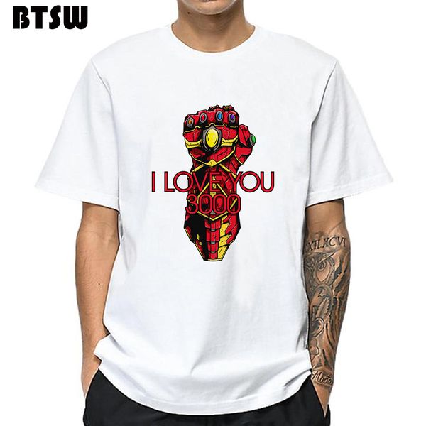 

men 4 endgame t shirt marvelous infinity war end game tee new arrival print i love you 3000 streetwear camisetas hombre, White;black