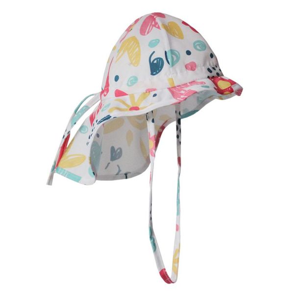 

summer baby hat boys girls sun protection hat beach swimming kids sunscreen cap g99c, Yellow