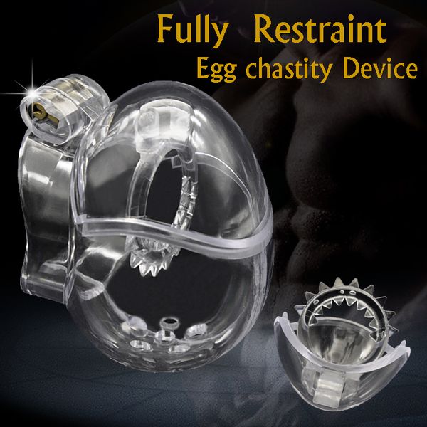 

2020 new design male fully restraint egg-type chastity device cage q666