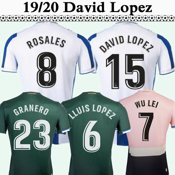 

19 20 rcd espanyol home away soccer jerseys new david lopez alex lopez wu lei mens football shirts short sleeve camisetas de futbol, Black;yellow