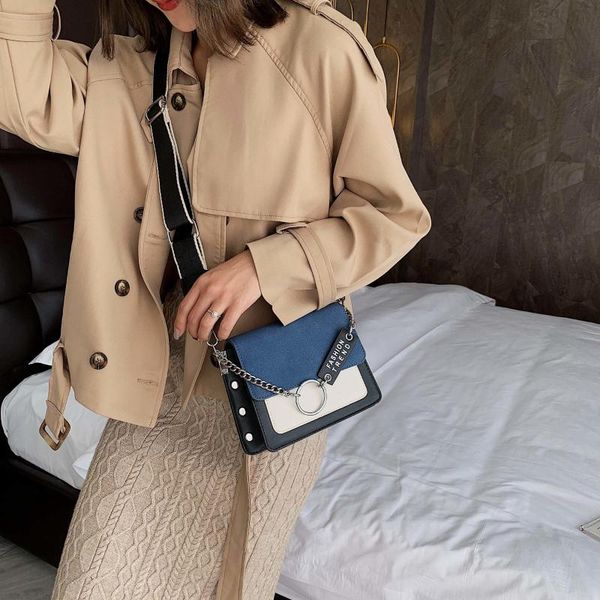 

scrub leather contrast color crossbody bags new for women mini shoulder messenger bag female travel chain handbags 2020