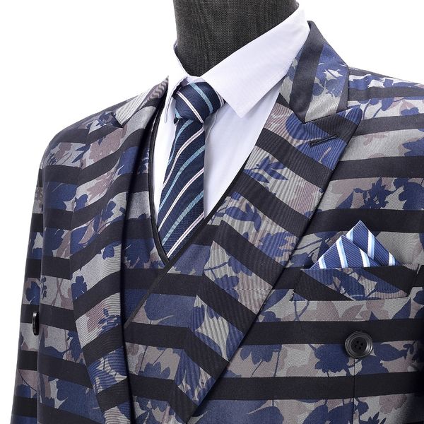 

mens suits 3-pieces slim fit business suits groom retro noble striped tuxedos for formal wedding plus suits(blazer+pants+vest, White;black