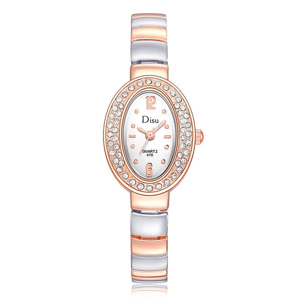 

fashion women diamond watches luxury ladies stainless steel watch dress quartz wristwatches clock gift present dropshipping reloj mujer, Slivery;brown