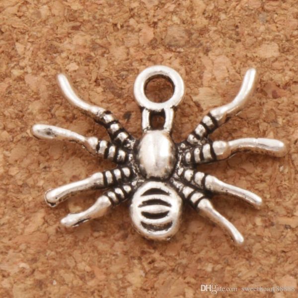 

crawling 3d spider insect charm beads 200pcs lot 19.3x15mm antique silver pendants fashion jewelry diy fit bracelets necklace earrings l037, Bronze;silver