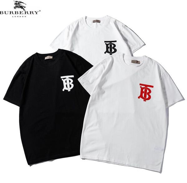 

new pairs designers digital printing fashion men women simple fashion brand white short sleeve casual cotton luxurys t-shirts, White;black