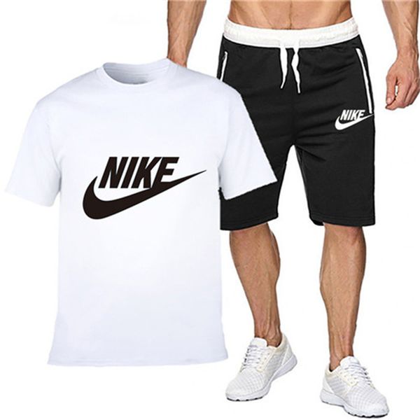 

mens track suit set summedesigner brar outfits two piece set male t-shirt shorts training tracksuit mens leisure fitness joggers sportsweard, Gray