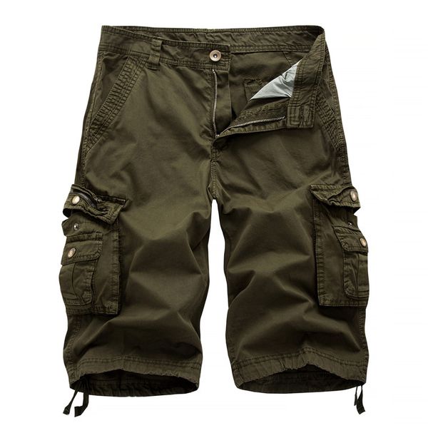 

new summer mens casual shorts male camouflage cargo shorts men loose work man short pants plus size, White;black