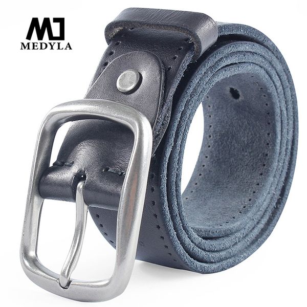 

medyla новая марка кожаные ремни для пояса md507 дропшип мужчины повседневные брюки джинсы кожа мягкая высокое качество подлинного человека, Black;brown