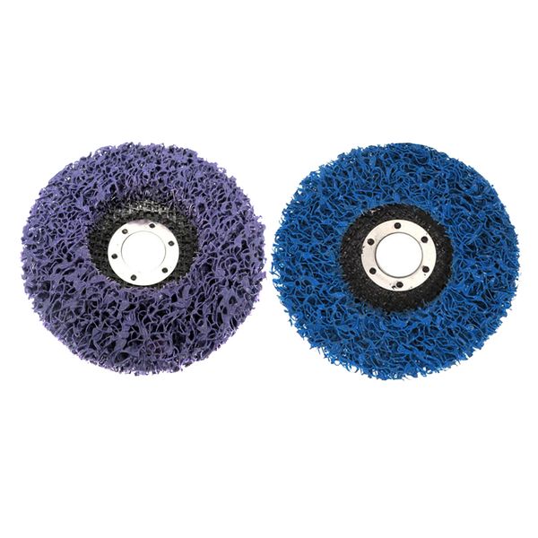 

2 pcs 4.5'' 115mm rust removal angle grinder discs, hard-wearing, low grinding noise | blue & purple