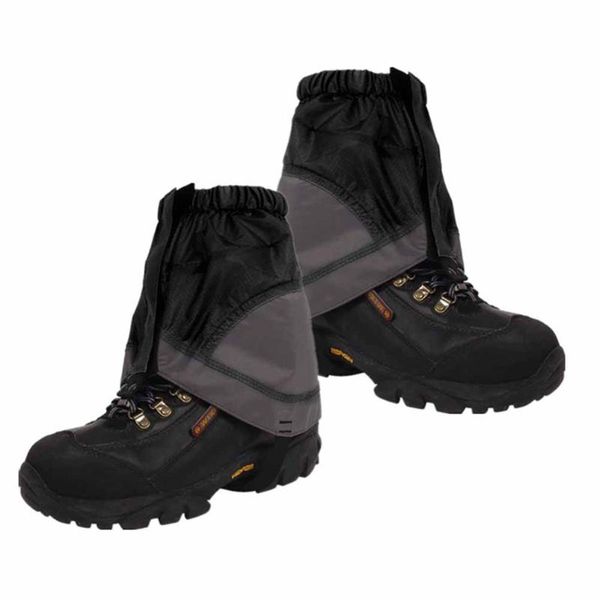 

outdoor waterproof gaiters lighweight nylon hiking boot gaiters sand mud prevention, Black;green