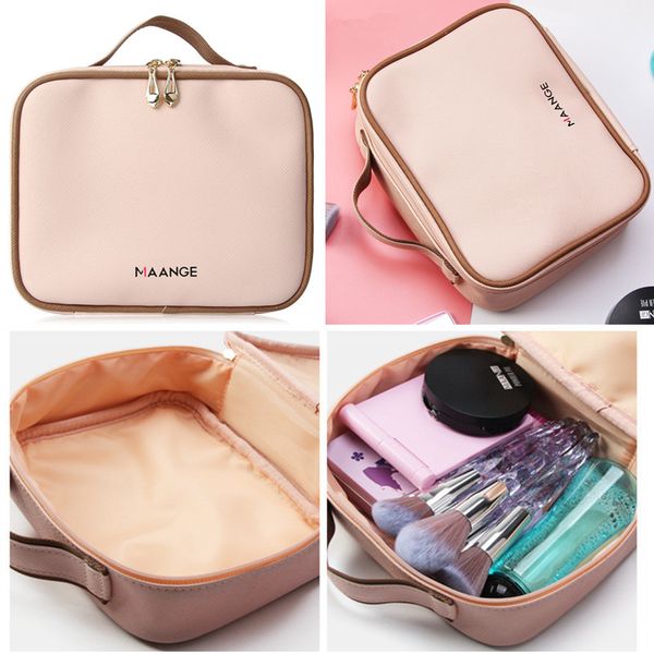 

maange makeup cosmetic bag organizer travel portable designer luxury handbags make up brushes tools cosmetics storage bags