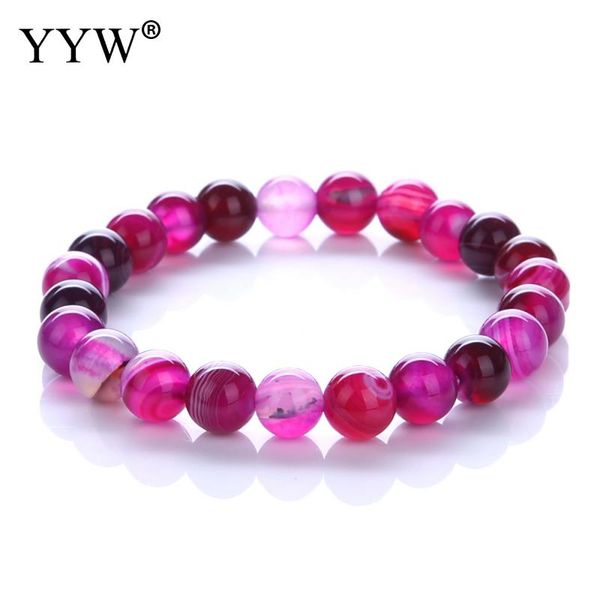 

natural stone purple beaded bracelets for women men fashion energy bracelet elastical jewelry gift pulseras mujer, Black