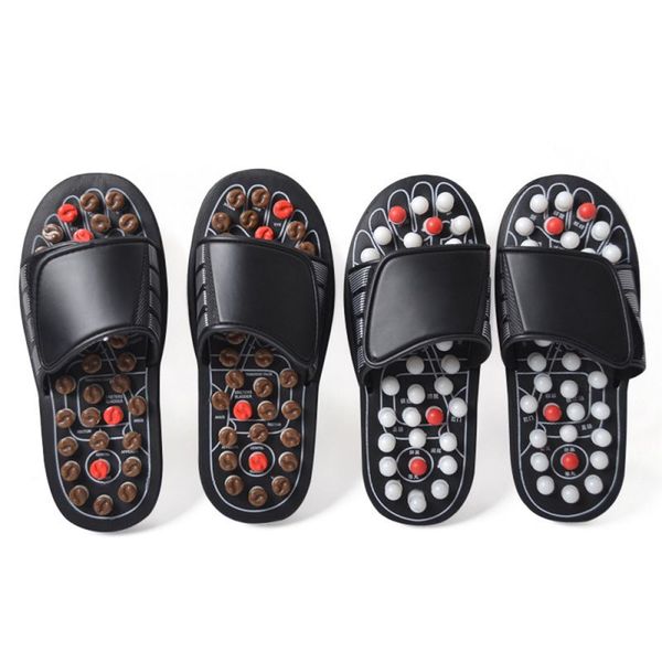 

acupoint massage slippers sandal chinese acupressure home therapy rotating foot massager shoes