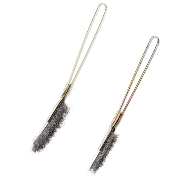 

2pcs plastic handle stainless steel/brass/nylon head grinder & polishing wire brush for rust cleaning