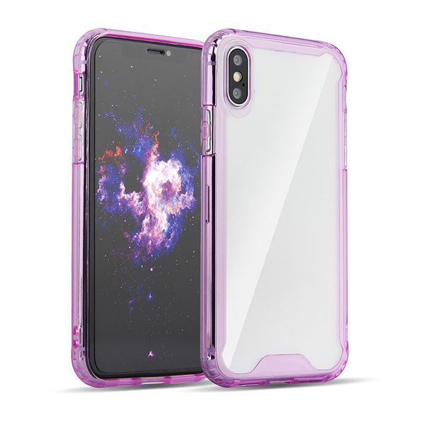 

2019 hybrid tpu+pc for samsung s10e acrylic case hard pc rear side tpu frame phone case anti-fall for iphone x case