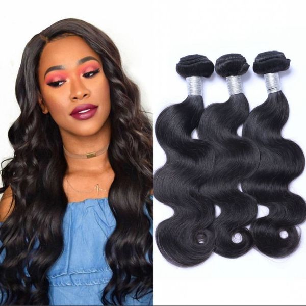 Peruvian Human Hair Body Wave Bundles Natural Color Virgin Hair