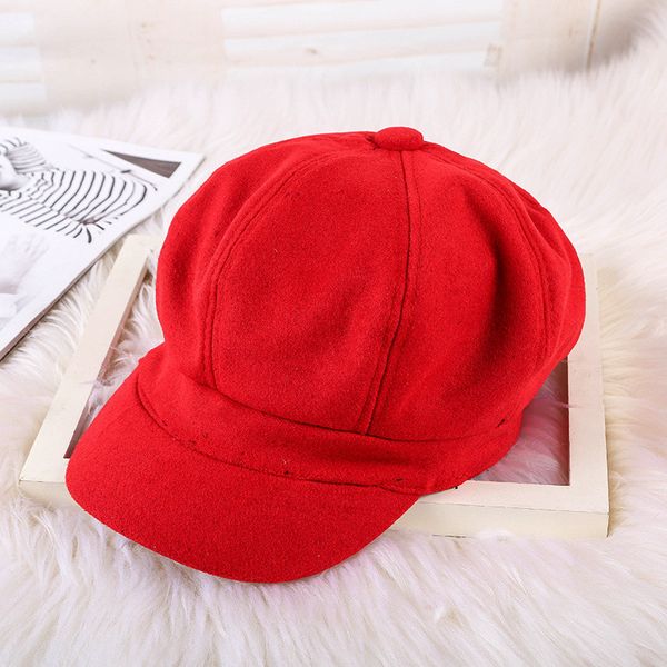 

new autumn winter spring wool beret cap women simple design brand female solid octagonal cap hat stylish artist female beret, Blue;gray