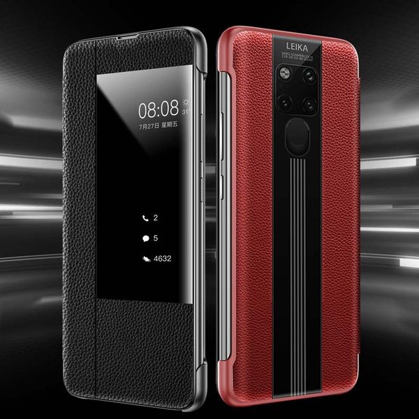 

high-quality genuine leather soft-tpu shockproof luxury business phone case back cover for huawei p30 p20 mate20 mate10 pro mate20x case