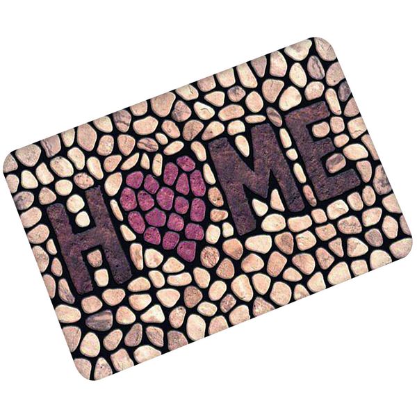 

rectangle non slip carpet easy clean decorative cobblestone brick wall soft rubber water absorbent bathroom home floor mat door