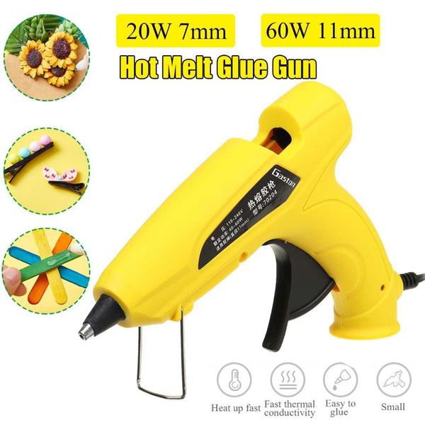 

doersupp 20w / 60w diy portable melt glue gun art craft repair tool 11mm glue stick repair heat tools