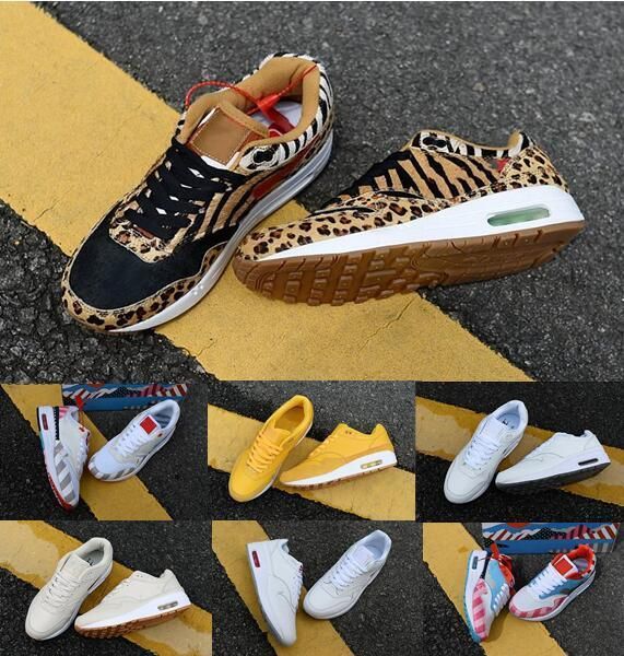 

new arrival 1 87 dlx air atmos casual shoes animal pack 1s 87s leopard gra men maxes women classic athletic zapatos trainers