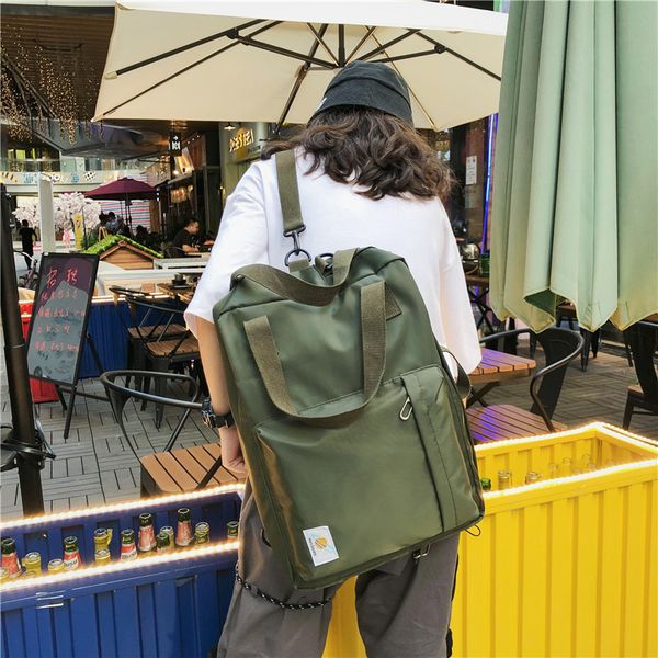 

2020 new japanese small fresh backpack female college student backpack korean trend solid color canvas female schoolbag bag