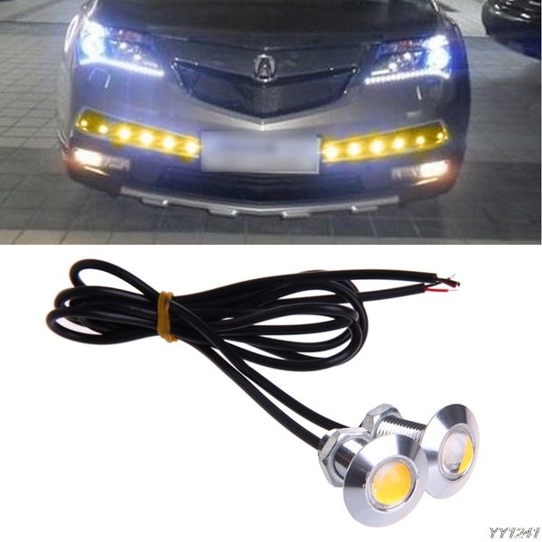 

1 pair dc 12v 23mm eagle eye led daytime running drl light car auto lamp yellow new arrival