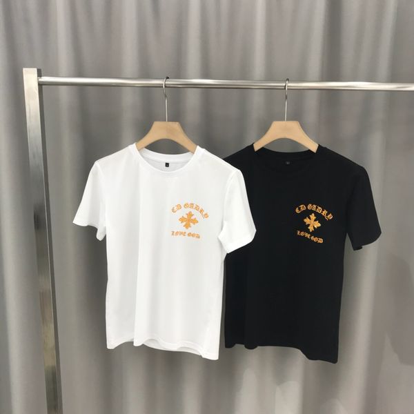 

2020ss весной и летом новый высококачественный хлопок печати короткий рукав круглый шею панель t-shirt размер: -l-xl-xxl-xxxl цвет: черный, White;black