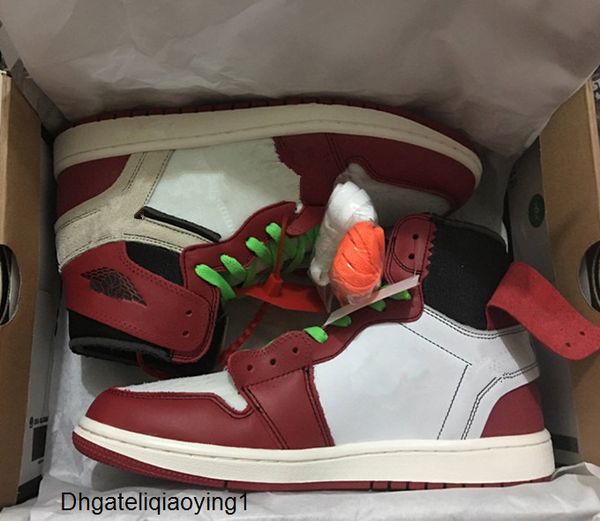 

new with box 1 red black white men basketball shoes sports sneakers trainers wholesale running trainers outdoor 1s size 7-12