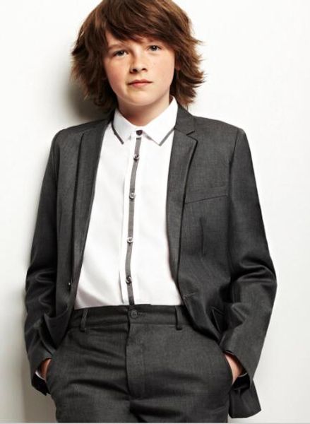 

dark gray children suits party pccasion customized kids suits sets (jacket+pants+shirt+vest+ tie) boys for weddings, Black