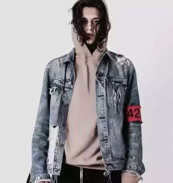 

2020 brand clothing designer men's jackets denim jacket street style hip hop rapper fashion designer luxury jackets mens clothes, Black;brown