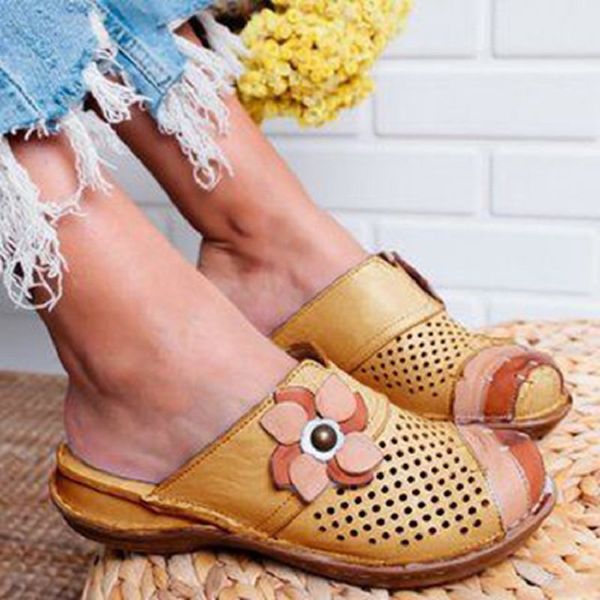 

summer pu leather women slippers wedges sandals vintage mules shoes ladies roman beach slides platform female flip flops, Black