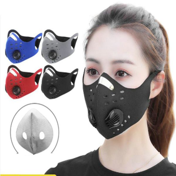 

2020 велоспорт защитные маски для лица с активированным углем pm2. 5 anti-pollution dust sport running training road bike многоразовые маски