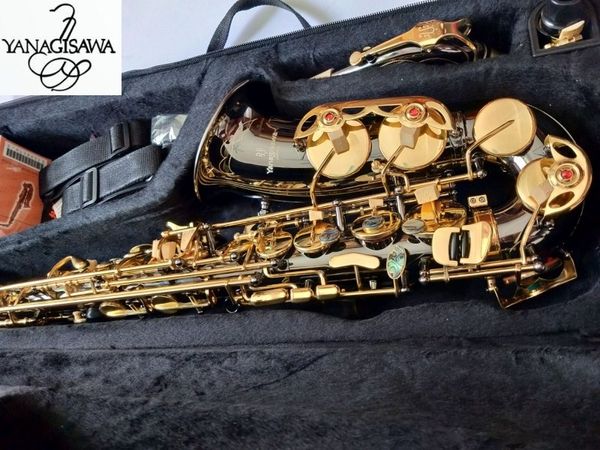

YANAGISAWA A-992 высокое качество Новый альт-саксофон посеребрение Золотой ключ профессиональный саксофон мундштук с Дело доставка