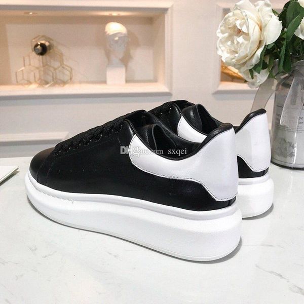 

new mens fashion luxury platform shoes flat casual man walking casual sneakers luminous fluorescent white shoes size 38-45  colors, Black