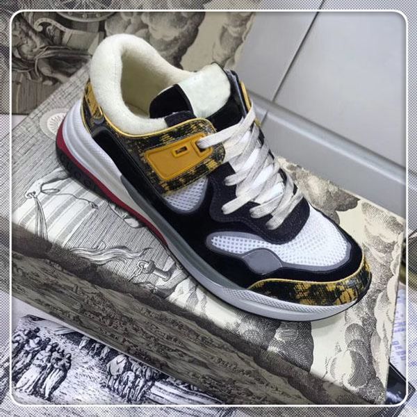 

luxury mens woman shoes sneakers with original box platform shoes sneakers hombre leather sneaker casual fashion shoes t07, Black