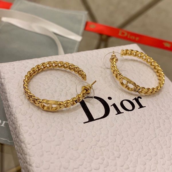 

2019 women's latest charming, lively and charming chain series hook ear ring earrings simple and generous design texture Stud